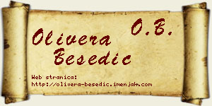 Olivera Besedić vizit kartica